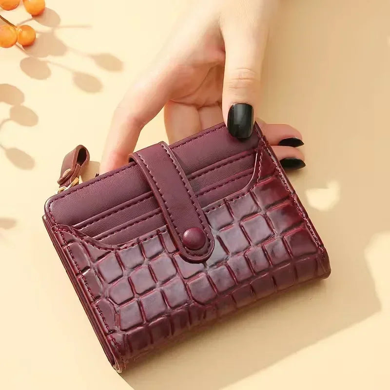 Mini Crocodile Print Clutch Wallet, Short Credit Card Holder, Women's Card Case & Coin Purse Cute Wallet RISE DEFENSE SYSTEMS.AI PRODUCTS
