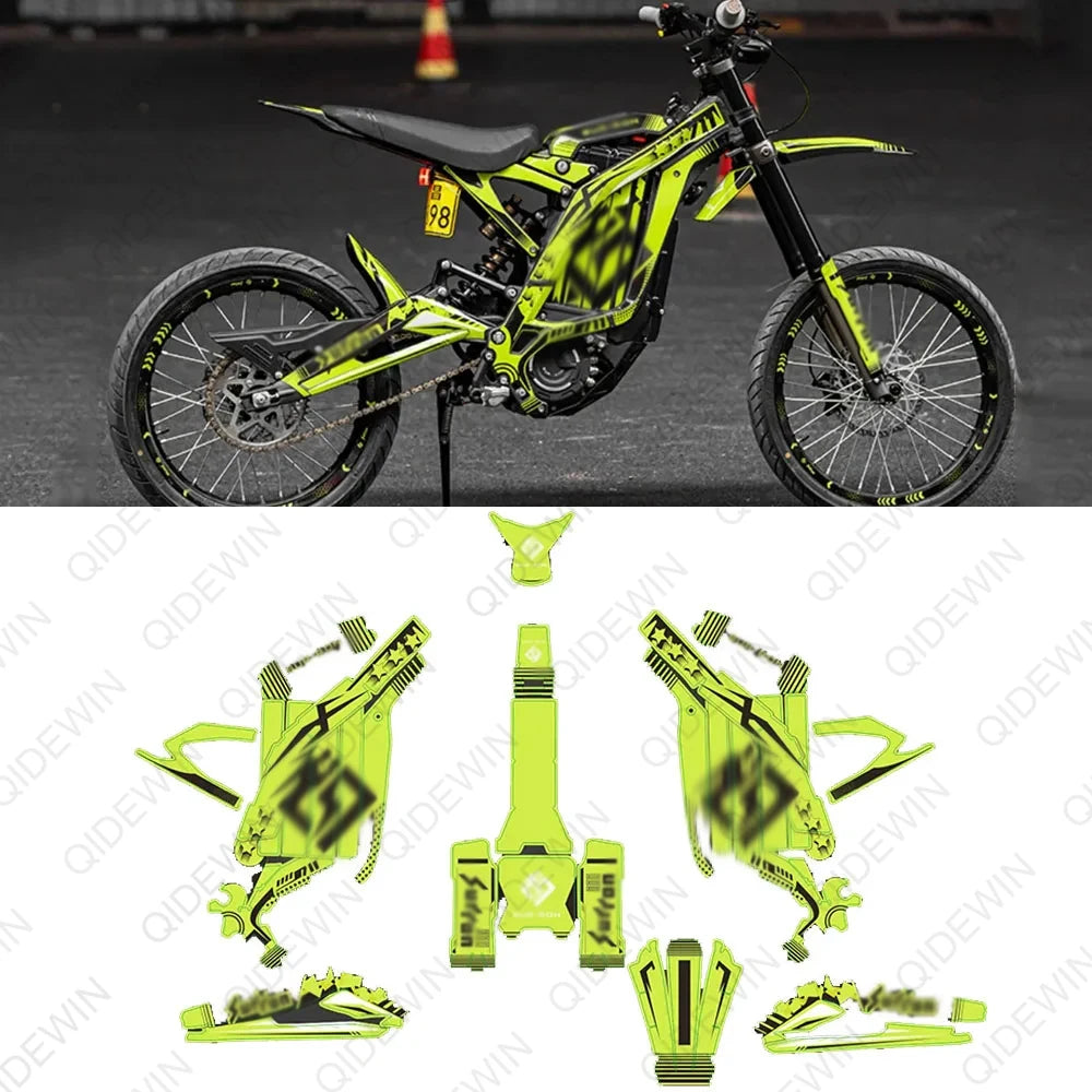 Decorative decals for SURRON Light bee X/S motorcyclesPaint protection filmPersonalized decorative stickers RISE DEFENSE SYSTEMS.AI PRODUCTS
