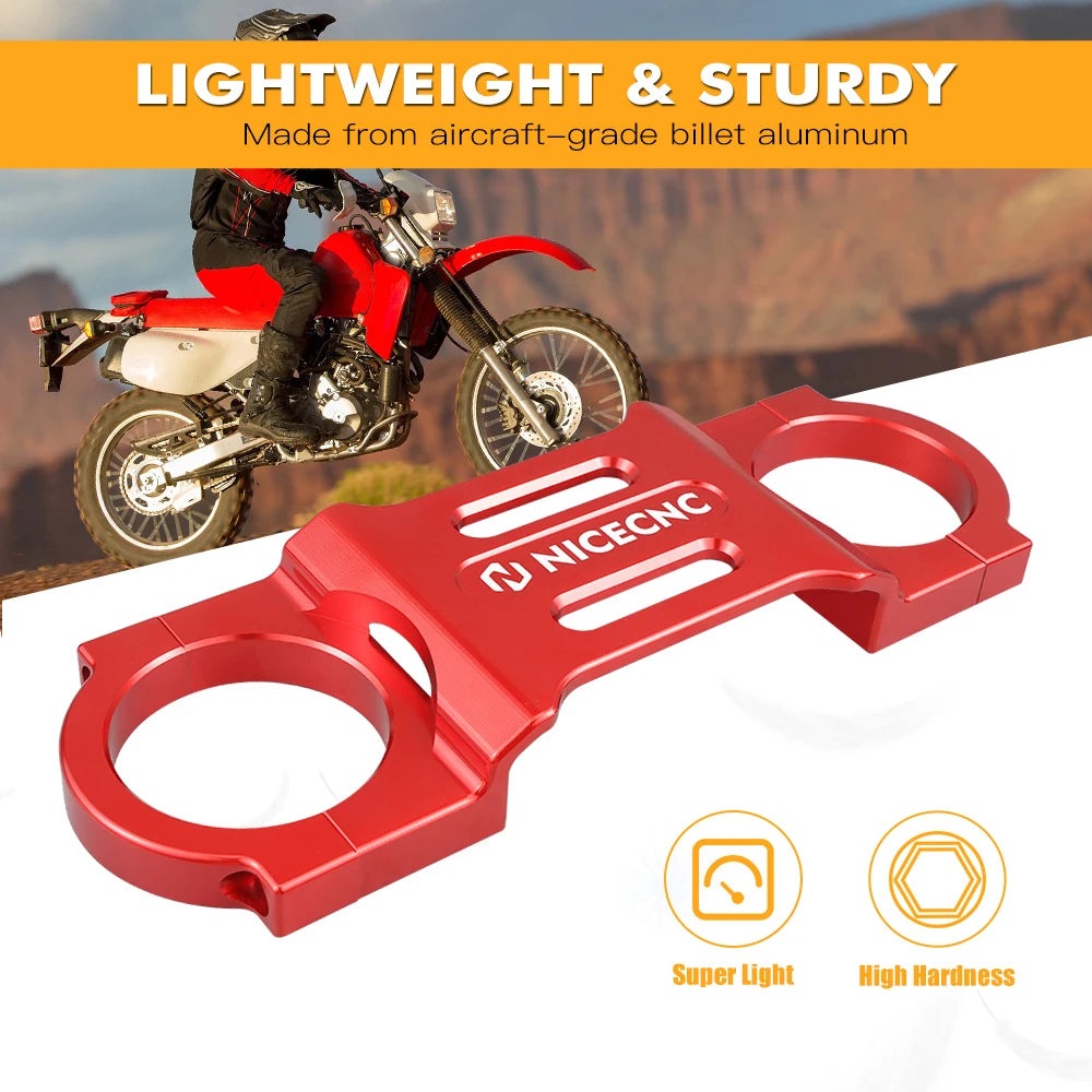 For Honda XR650L XR 650L 1993-2024 2023 2022 2021 NICECNC Dirt Bike Front Fork Brace Stabilizer Aluminum Motorcycle Accessories RISE DEFENSE SYSTEMS.AI PRODUCTS