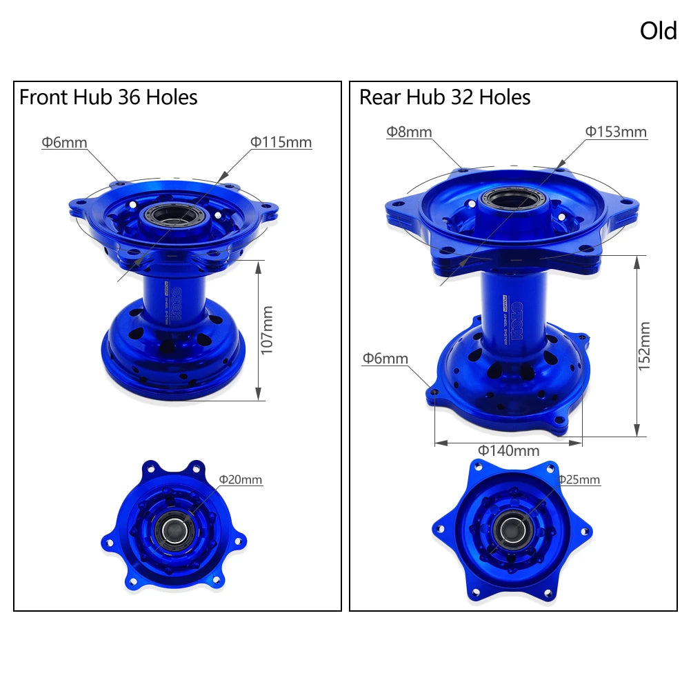Motorcycle Accessories 32/36 Holes Front Rear Wheel Hub CNC Aluminum Billet For HONDA CRF250R CRF450R CR125 CR250 CRF250X CRF450 RISE DEFENSE SYSTEMS.AI PRODUCTS