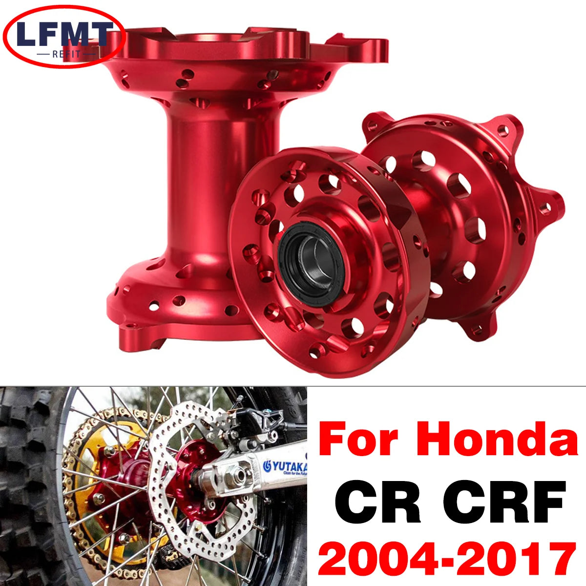 Motorcycle Front Rims Rear Wheel Hub core 36 Holes For HONDA CR125 CR250 2002-2007 CRF250R CRF450R 2004-2013 CR CRF 125 250 450R RISE DEFENSE SYSTEMS.AI PRODUCTS