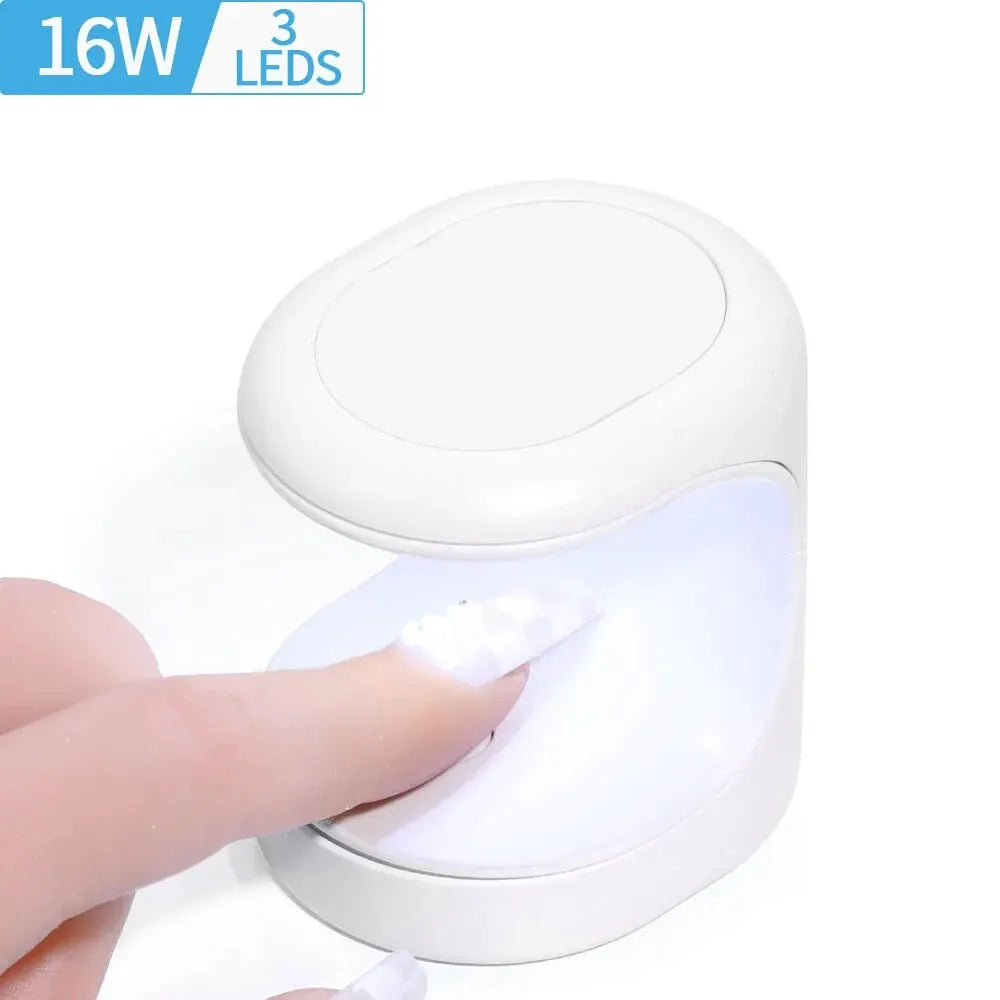 Mini 16w Uv Led Lamp For Nails With Usb Cable 3 Led Lights Gel Nail Polish Dryer Lamp Manicure Tool Equipment RISE DEFENSE SYSTEMS.AI PRODUCTS