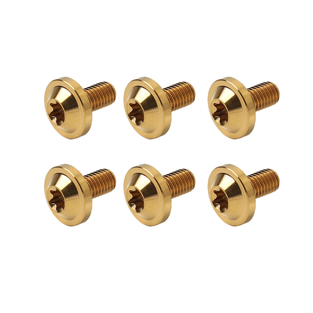 6pcs M6x10mm Titanium Alloy Bolts Truss Torx Head Screws Universal For Bike Motorcycle RISE DEFENSE SYSTEMS.AI PRODUCTS