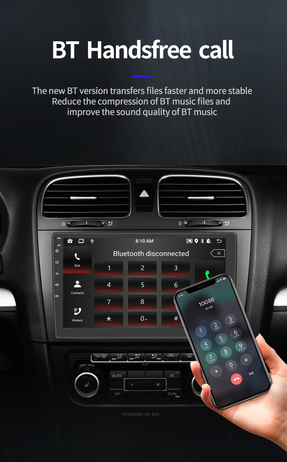 BQCC 4core 2 Din Car Radio Androidauto Carplay Android 13 GPS Car Audio 7"/9"/10" WIFI BT IPS Automotive Multimedia Player RISE DEFENSE SYSTEMS.AI PRODUCTS