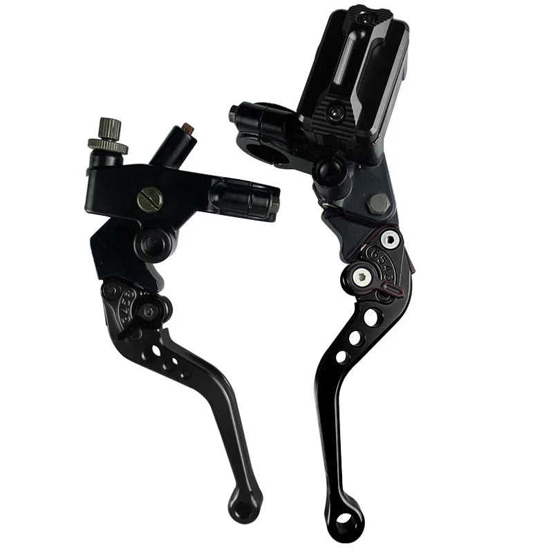 CNC One Pair 7/8" 22mm Universal Motorcycle Brake Master Cylinder Lever Cable Clutch Reservoir For Scooter Sport Dirt Bike RISE DEFENSE SYSTEMS.AI PRODUCTS