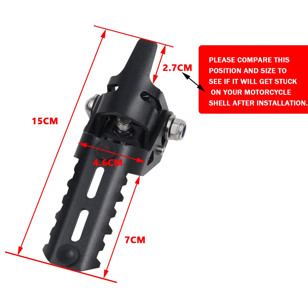 For BMW R1250GS R 1200 1250 GS ADV Adventure LC HP GSA 2013 - 2024 Motorcycle Highway Front Foot Pegs Folding Footrests Clamps RISE DEFENSE SYSTEMS.AI PRODUCTS