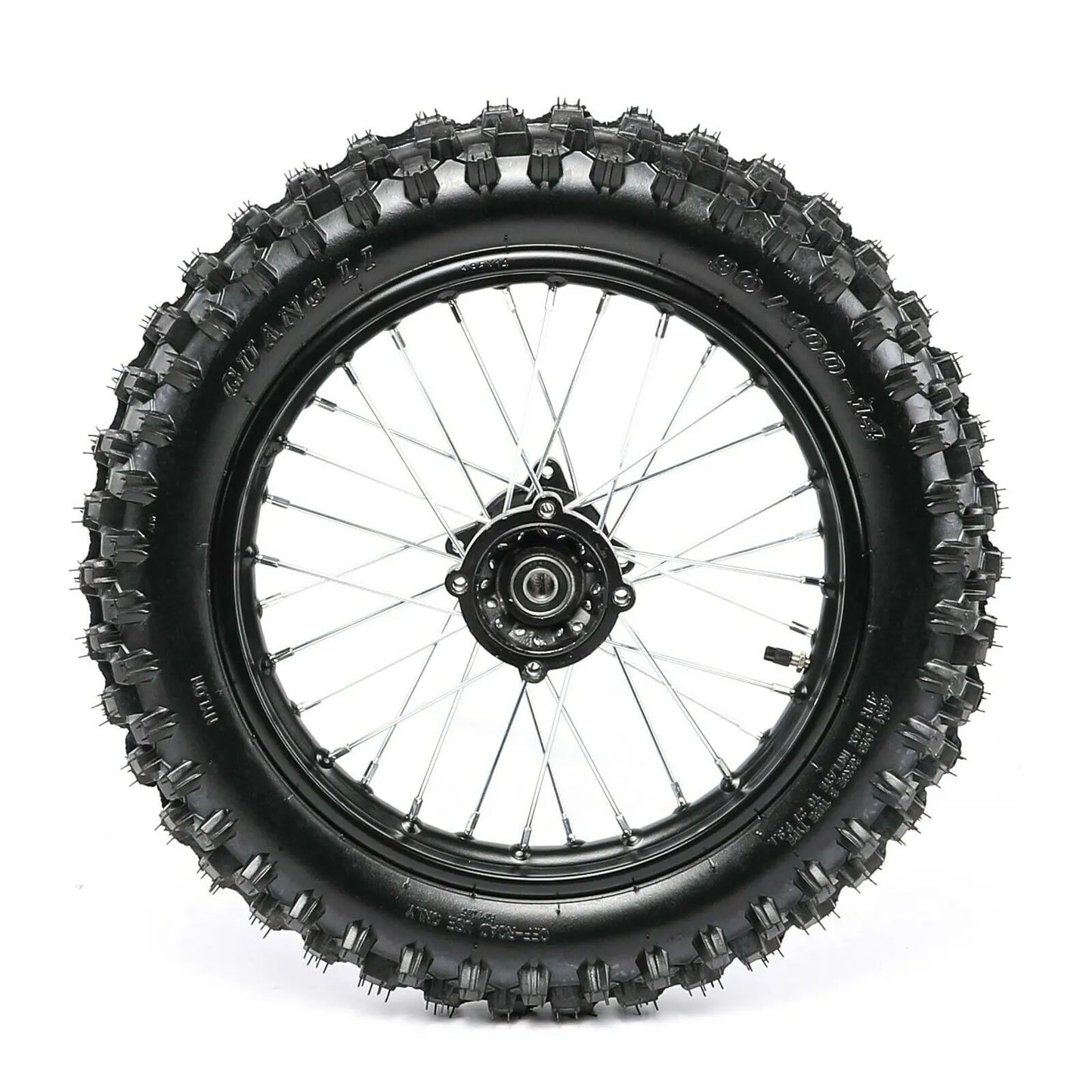 Rear Wheel Rim 14 Inch with 15mm Bearing 90/100-14 Tire Assembly for Dirt Pit Bike 125/140/150/160CC RISE DEFENSE SYSTEMS.AI PRODUCTS