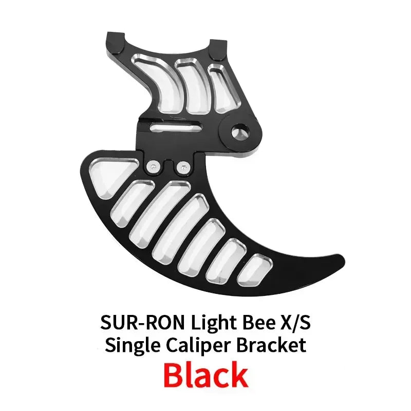 For SURRON Light Bee X Segway X160 X260 Talaria Sting Dual Caliper Mount Shark Fin Disk Disc GuardAlloy Off-road Parts SUR-RON RISE DEFENSE SYSTEMS.AI PRODUCTS