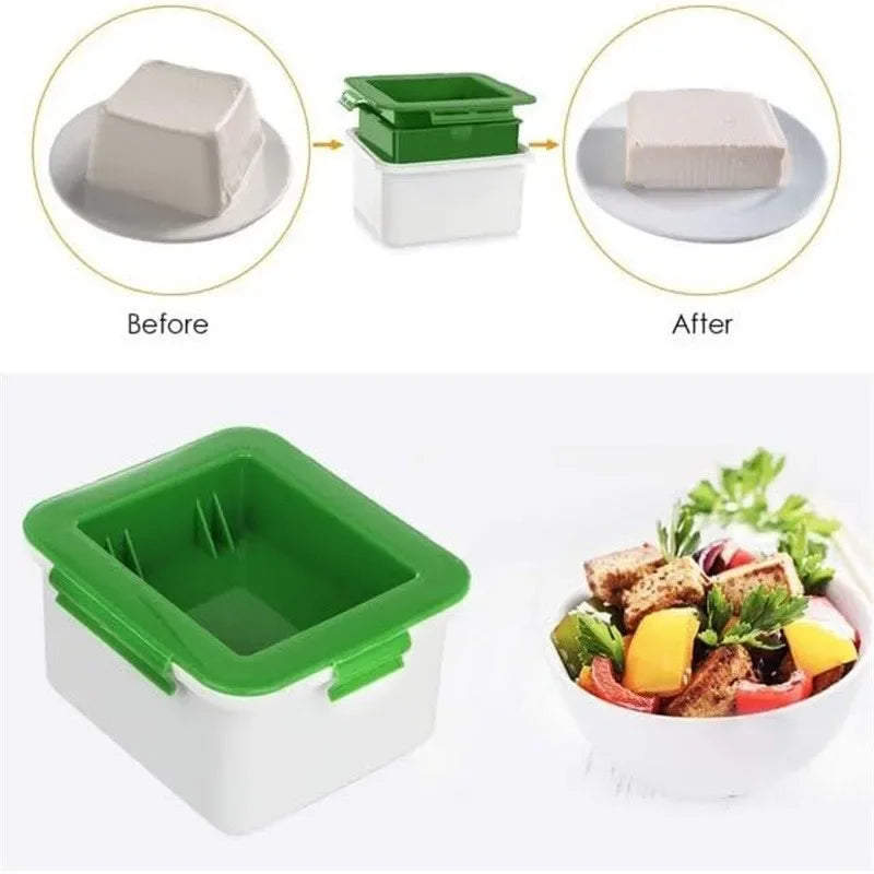 Tofu Press Presser Safe Mould Built-in Water Removal Drainer Gadget Soybean Curd Presser Kitche 3-Layer Tofu Press Making Mold RISE DEFENSE SYSTEMS.AI PRODUCTS