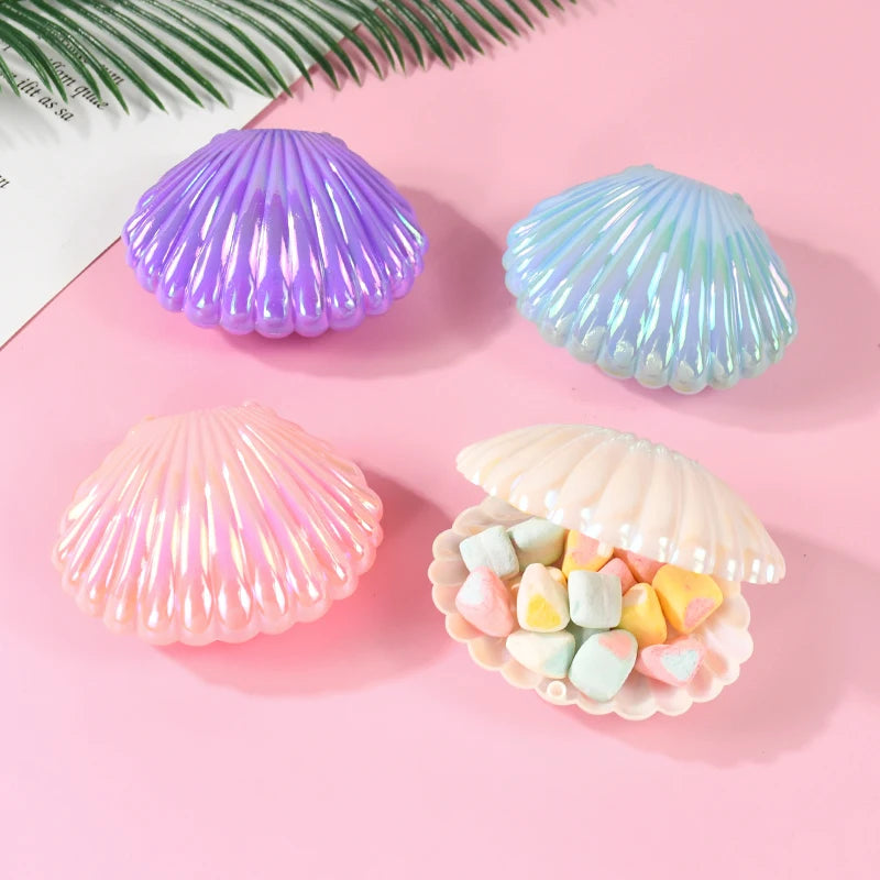 5/10pcs Shell Shaped Candy Gift Box Girls Mermaid Birthday Party Decor Wedding Baby Shower Favors Christmas Jewelry Storage Box RISE DEFENSE SYSTEMS.AI PRODUCTS