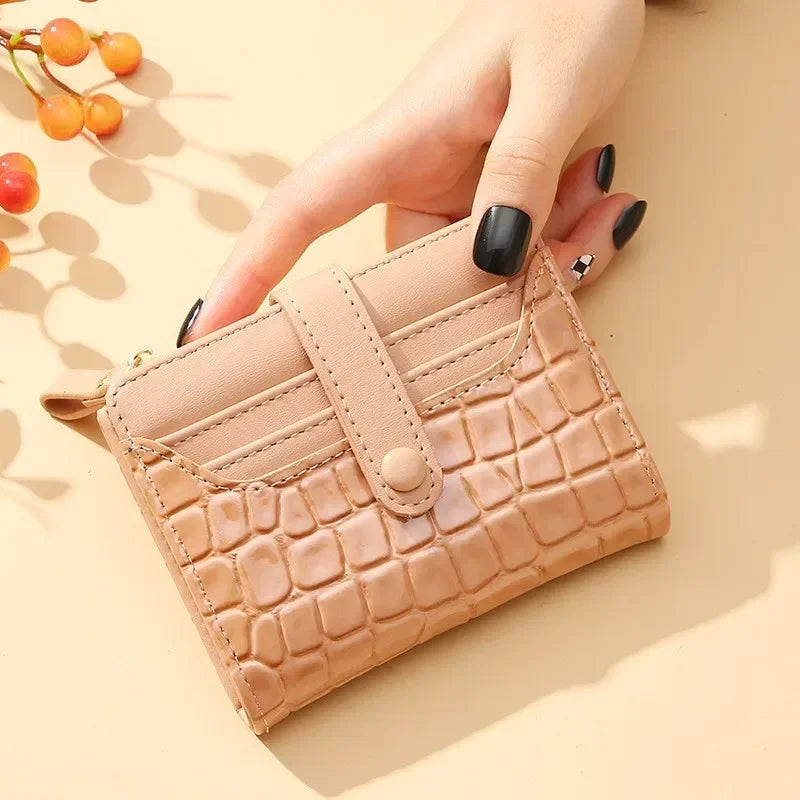 Mini Crocodile Print Clutch Wallet, Short Credit Card Holder, Women's Card Case & Coin Purse Cute Wallet RISE DEFENSE SYSTEMS.AI PRODUCTS