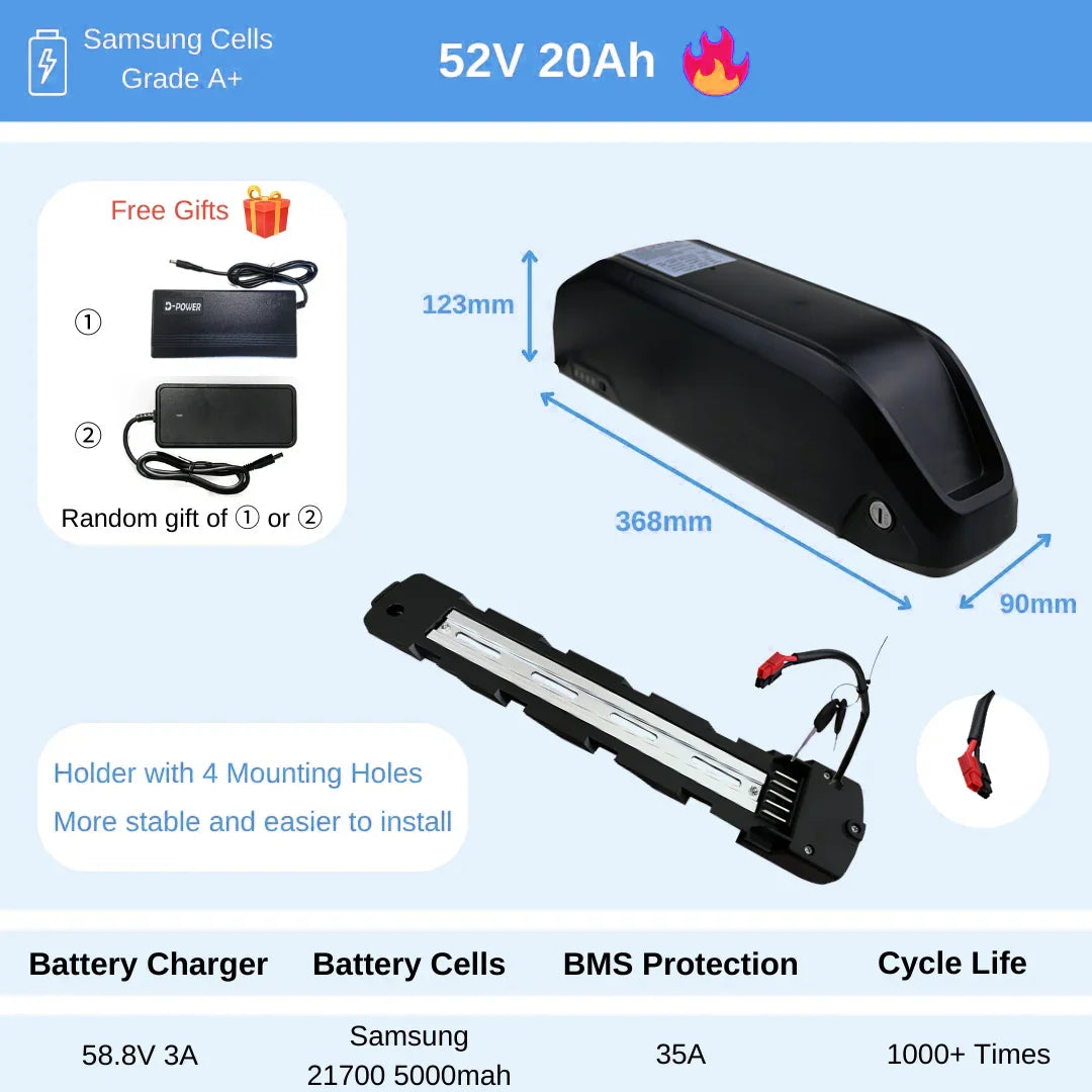 BAFANG BBSHD 1000W 52V Mid Drive Motor Bicycle Electric Bike Conversion Kit with 52V 20AH Battery for E-bike RISE DEFENSE SYSTEMS.AI PRODUCTS