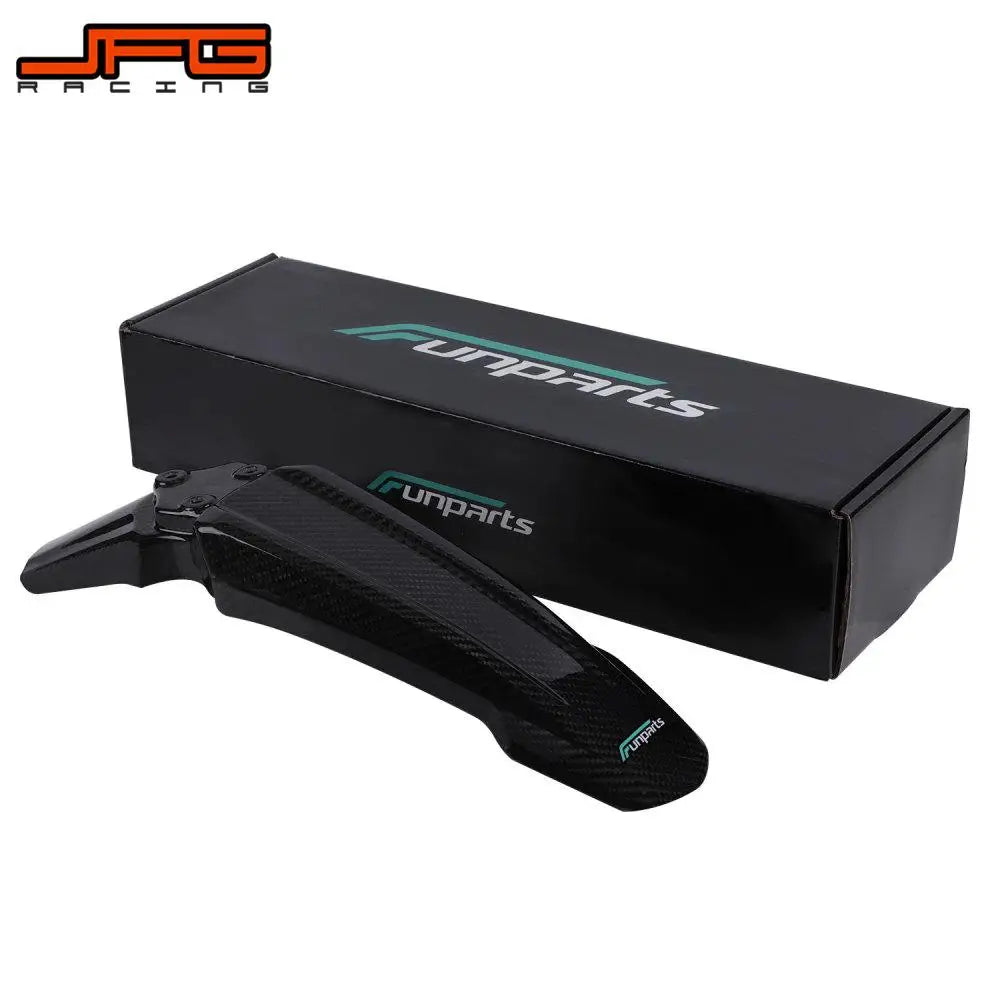Funparts Carbon Fiber Motorcycle Front Fender Mudguards For Surron Sur-Ron Sur Ron Lightbee Light Bee X S L1E Electric Bike RISE DEFENSE SYSTEMS.AI PRODUCTS