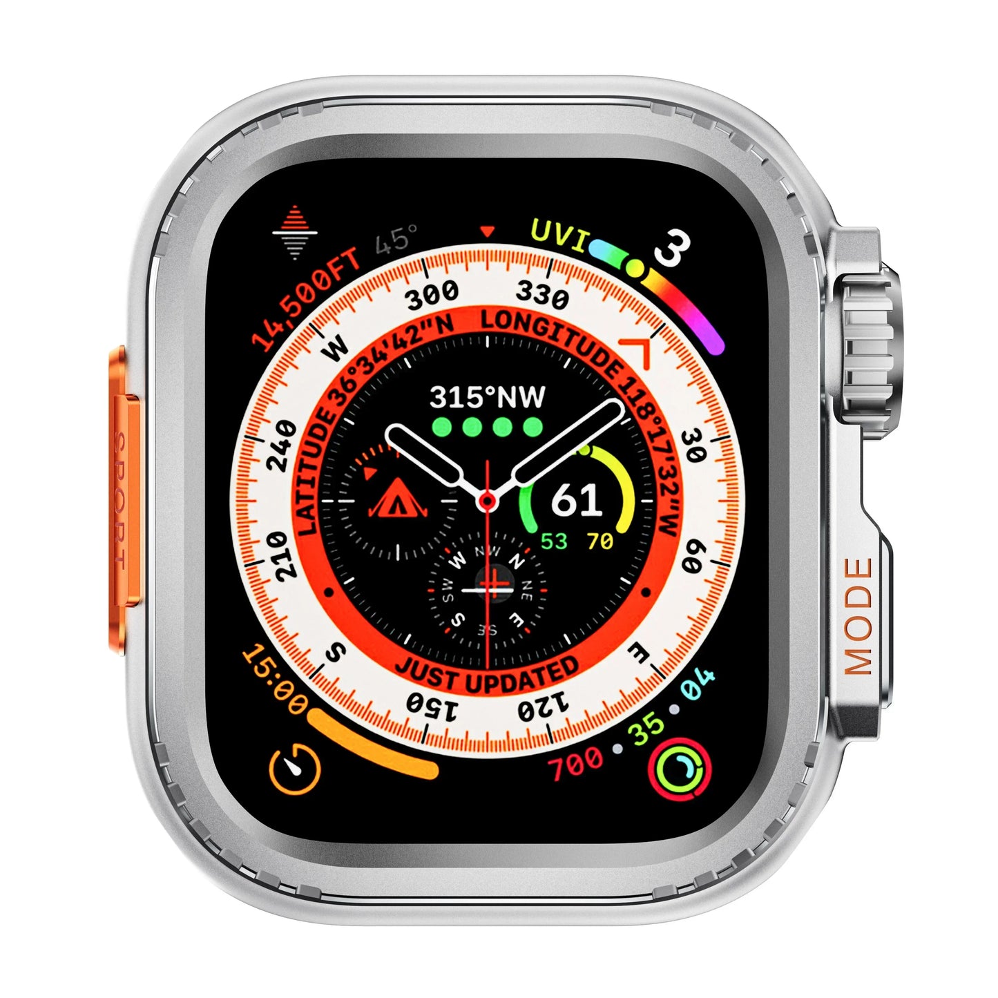 Metal Cover for Apple Watch Ultra 1 2 49mm 45mm Case Metal Shell for IWatch Series 10 46mm 9 8 7 6 5 4 3 SE Frame Protector 44mm RISE DEFENSE SYSTEMS.AI PRODUCTS