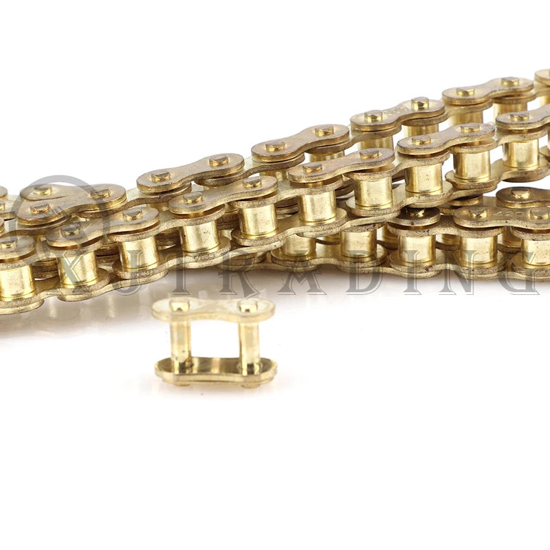 420 Chains Gold 102L/104L/108L/126L/132L/140L links chain For 50cc-150cc dirt bike/pit bike CRF 50 70 SSR Pit Dirt Bike RISE DEFENSE SYSTEMS.AI PRODUCTS