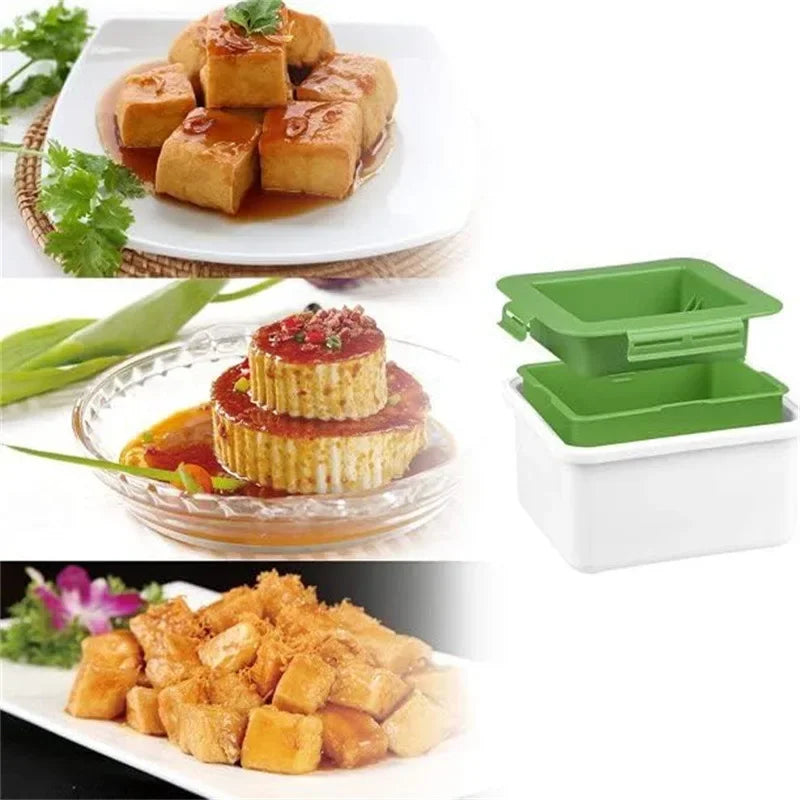 Tofu Press Presser Safe Mould Built-in Water Removal Drainer Gadget Soybean Curd Presser Kitche 3-Layer Tofu Press Making Mold RISE DEFENSE SYSTEMS.AI PRODUCTS