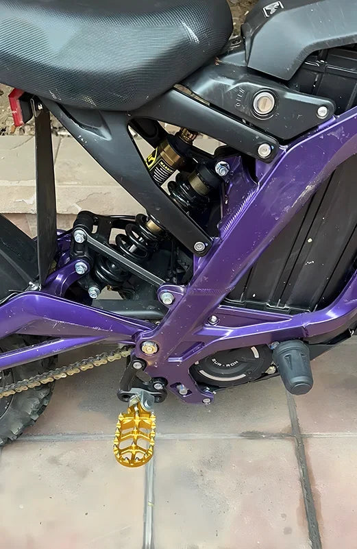 Motocross CNC Forge Footpegs Foot Pegs Rests Pedals For Surron Sur-Ron Light Bee X/S and Talaria Electric Dirt Bike Footrest RISE DEFENSE SYSTEMS.AI PRODUCTS