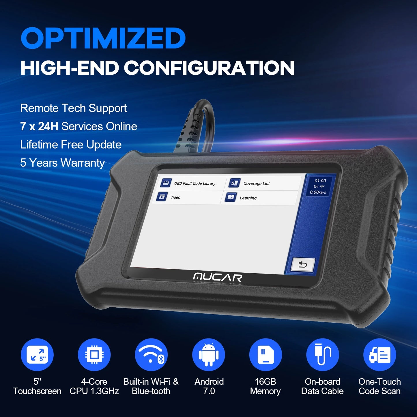 MUCAR CS6 CS5 CS4 OBD2 Scanner Car Diagnostic Tools Automotive Scanner Auto Diagnosis Tool Code Reader 6 Systems 7 Resets Free RISE DEFENSE SYSTEMS.AI PRODUCTS