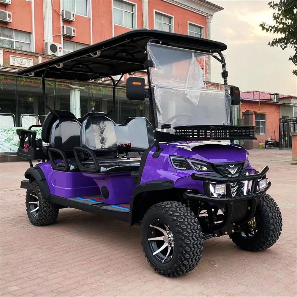 Customize New Club Sightseeing Golf Car 4/6 Seater 48V 60V Off-road Solar Electric Golf Cart RISE DEFENSE SYSTEMS.AI PRODUCTS