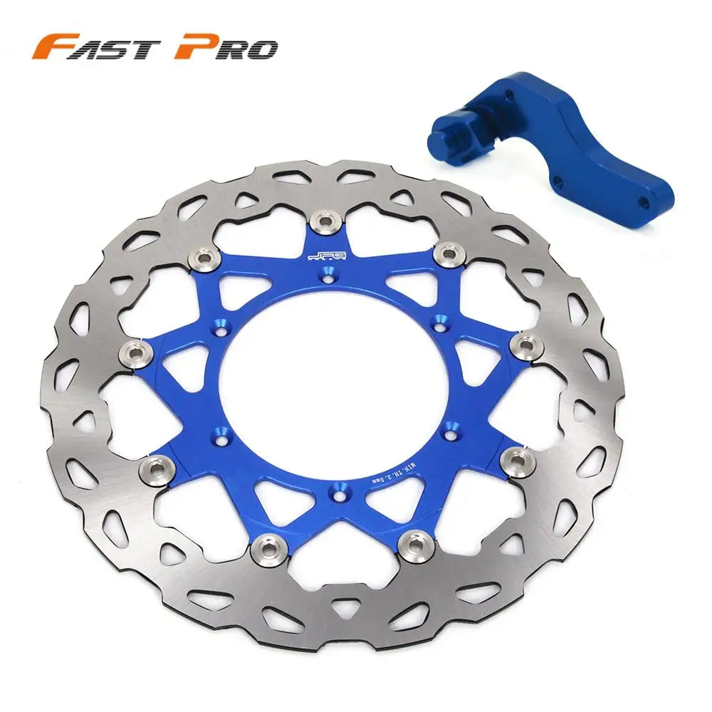 Motorcycle 320mm Front Floating Brake Disc Rotor & Bracket For Yamaha YZ WR 125 250 WRF YZF 250 400 WR456F YZ426F WR450F YZ450F RISE DEFENSE SYSTEMS.AI PRODUCTS