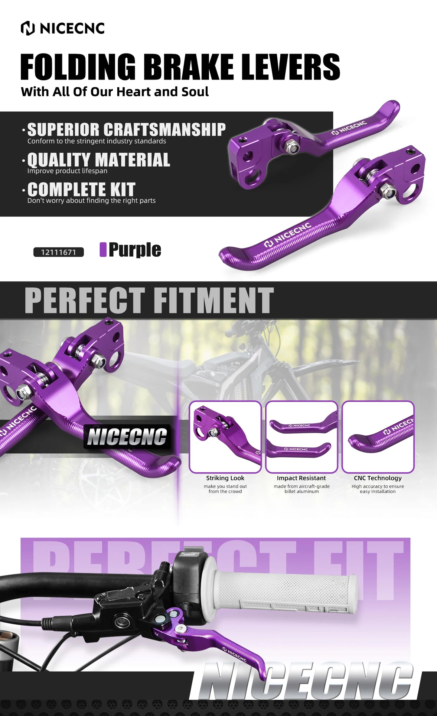 NICECNC For Surron Light Bee X S L1E Electric Dirt Bike Front Handlebar Bar Riser Mount Bracket Front Rear Brake Reservoir Cover RISE DEFENSE SYSTEMS.AI PRODUCTS