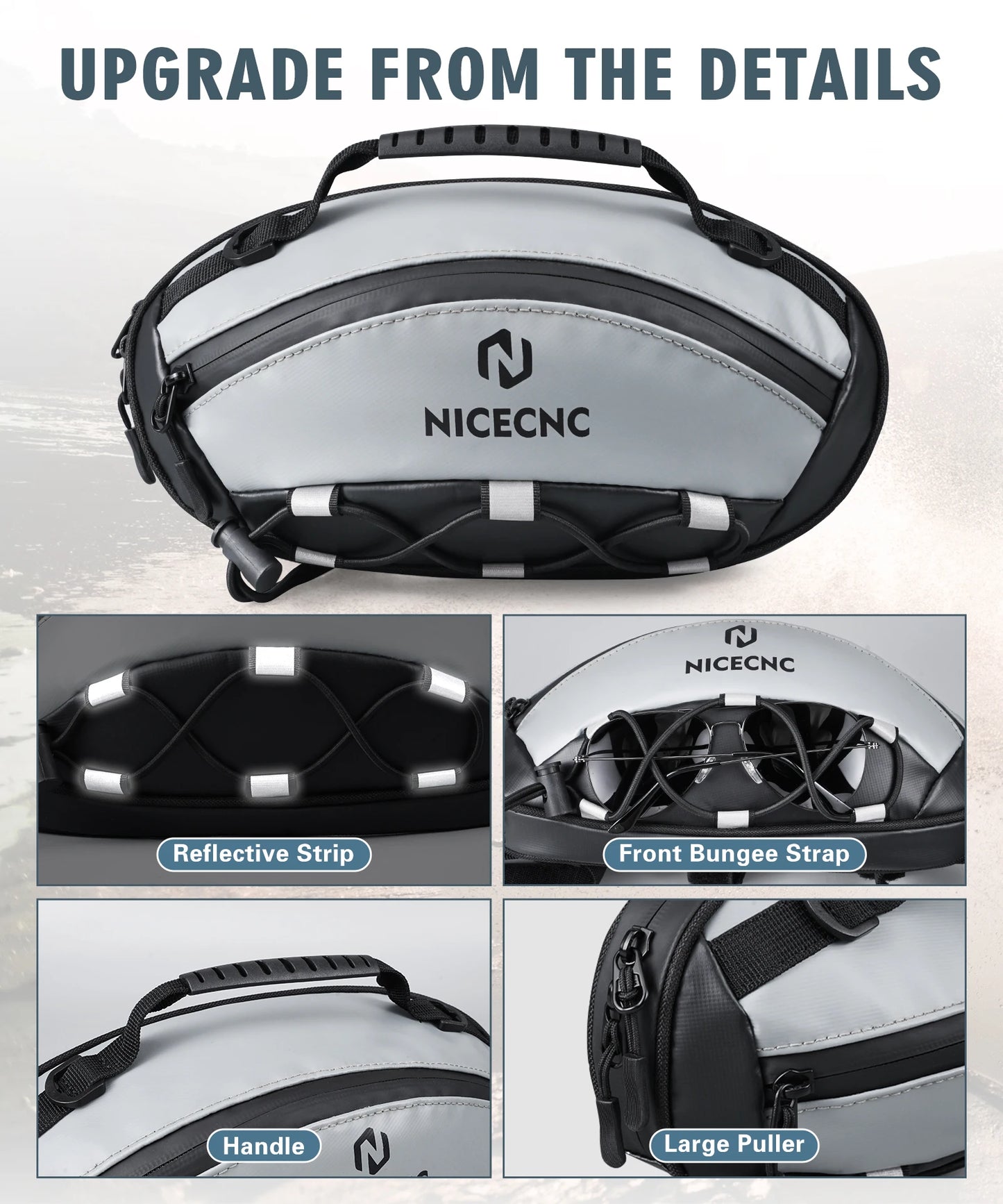 Motorcycle Front Fork Bag for Yamaha YZ250 KTM 125 ECX Waterproof Handle Bar Saddlebag Dual Sport Dirt Bike Storage Accessories RISE DEFENSE SYSTEMS.AI PRODUCTS