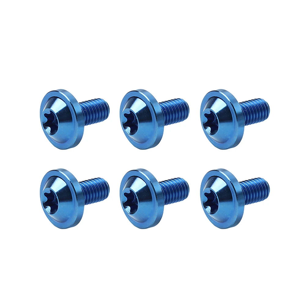 6pcs M6x10mm Titanium Alloy Bolts Truss Torx Head Screws Universal For Bike Motorcycle RISE DEFENSE SYSTEMS.AI PRODUCTS