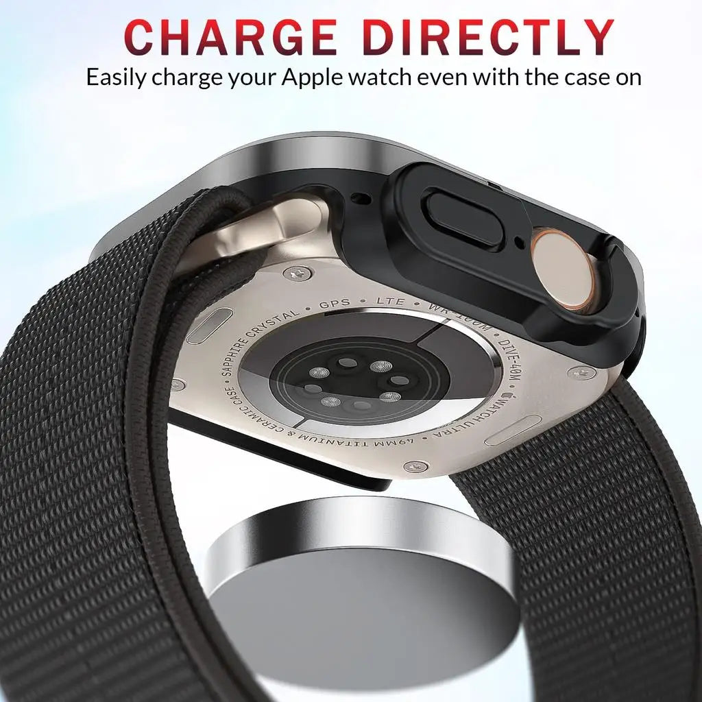 Aluminum alloy Case For Apple Watch Ultra 2 49mm series 9 8 7 6 se 5 TPU Bumper+Metal Frame For iWatch 45mm 41mm 44mm 40mm Cover RISE DEFENSE SYSTEMS.AI PRODUCTS