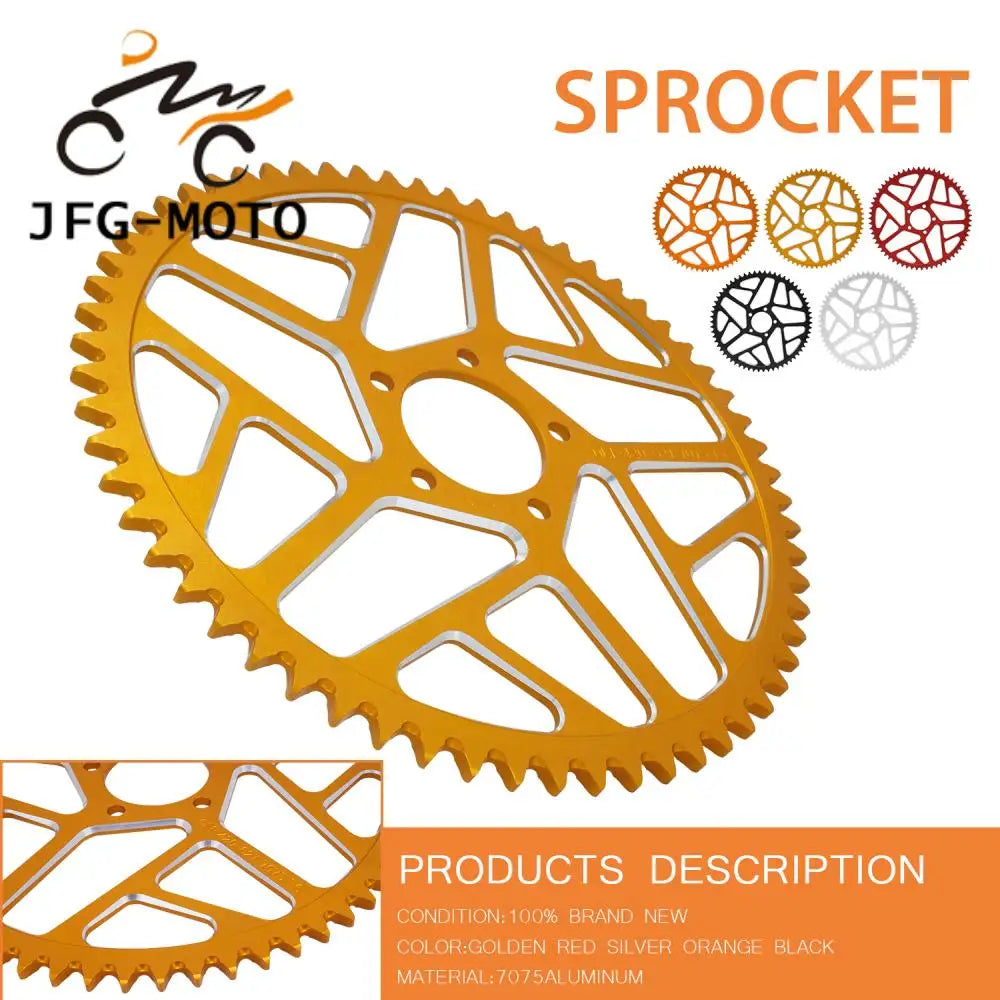 Motorcycle Chain Sprocket Aluminum For Talaria Sting Electric Dirt Bike 58T 62T For Surron Segway Light Bee S X 160 260X160 X260 RISE DEFENSE SYSTEMS.AI PRODUCTS