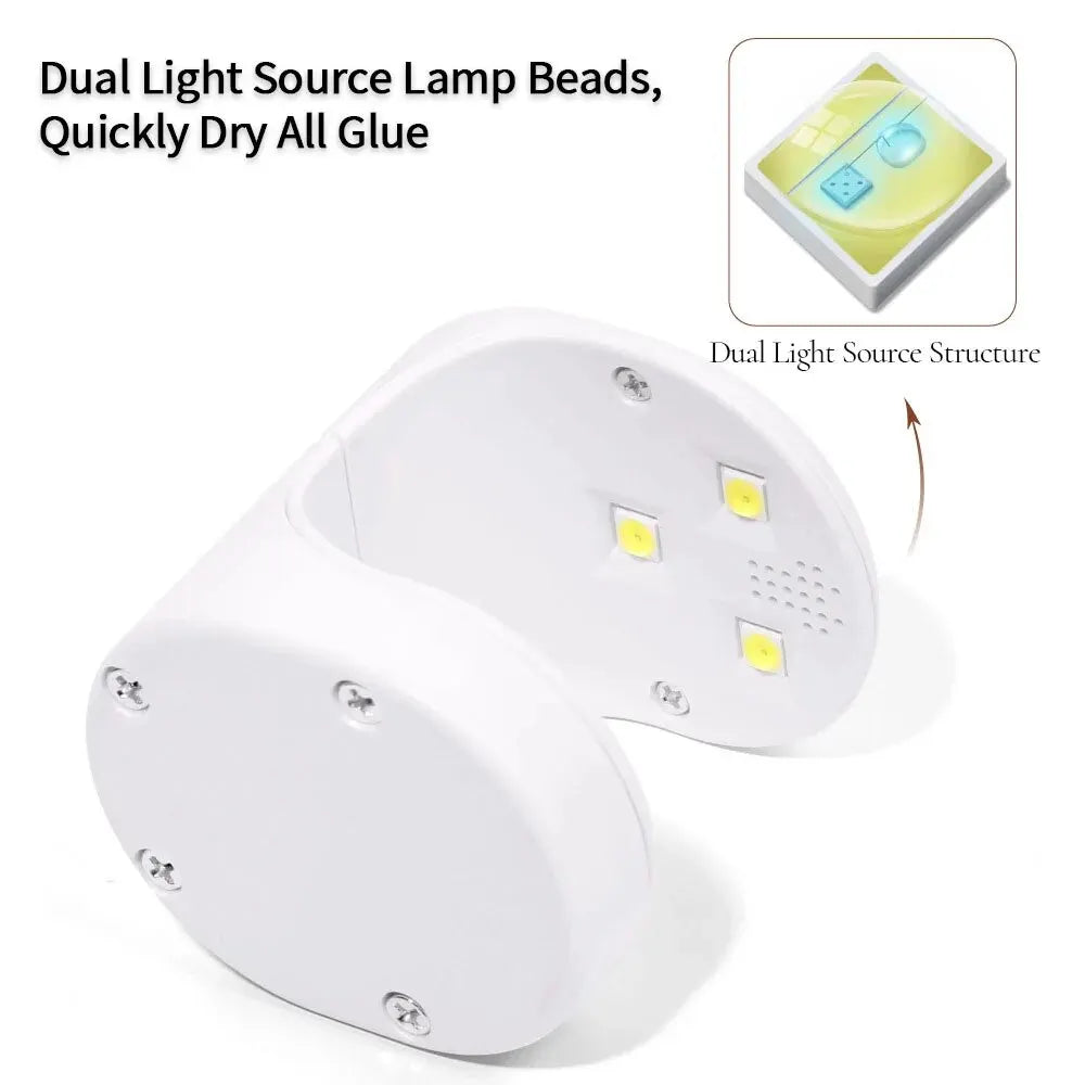 Mini 16w Uv Led Lamp For Nails With Usb Cable 3 Led Lights Gel Nail Polish Dryer Lamp Manicure Tool Equipment RISE DEFENSE SYSTEMS.AI PRODUCTS