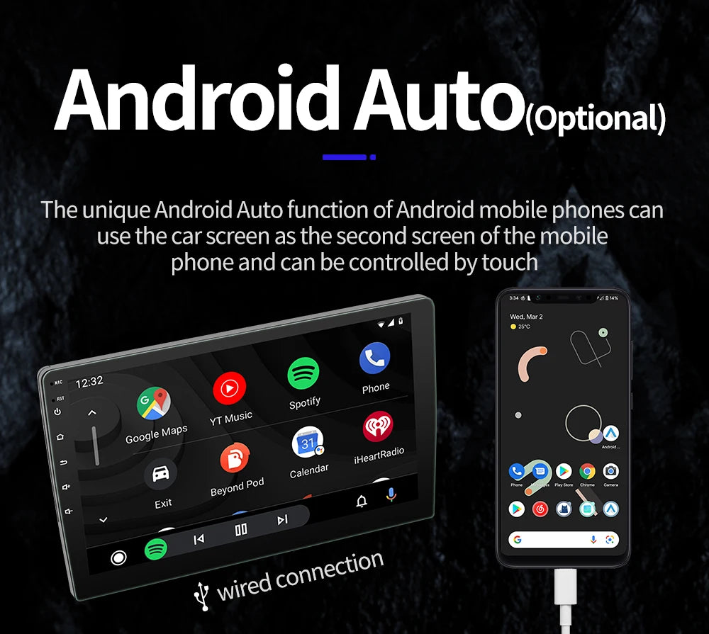 BQCC 4core 2 Din Car Radio Androidauto Carplay Android 13 GPS Car Audio 7"/9"/10" WIFI BT IPS Automotive Multimedia Player RISE DEFENSE SYSTEMS.AI PRODUCTS