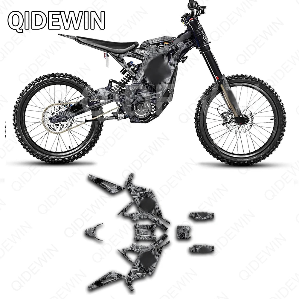 Decorative decals for SURRON Light bee X/S motorcyclesPaint protection filmPersonalized decorative stickers RISE DEFENSE SYSTEMS.AI PRODUCTS