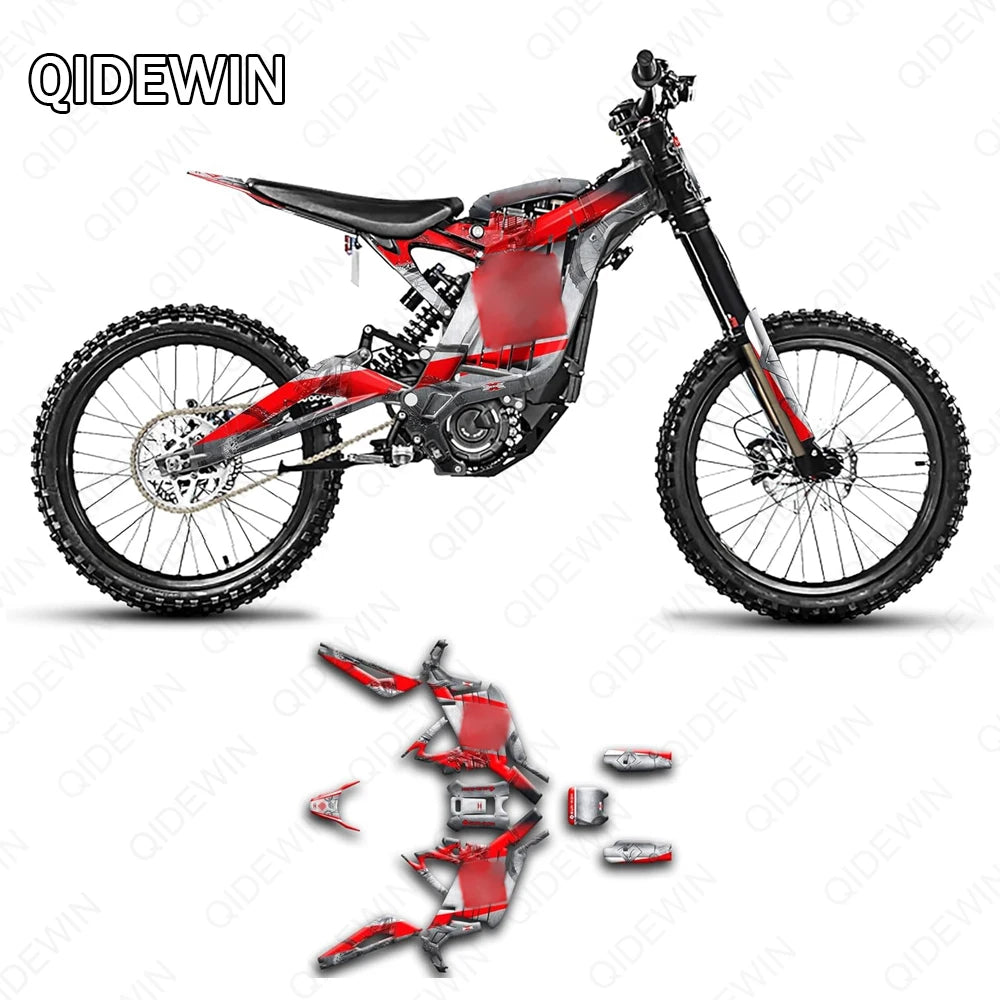 Decorative decals for SURRON Light bee X/S motorcyclesPaint protection filmPersonalized decorative stickers RISE DEFENSE SYSTEMS.AI PRODUCTS