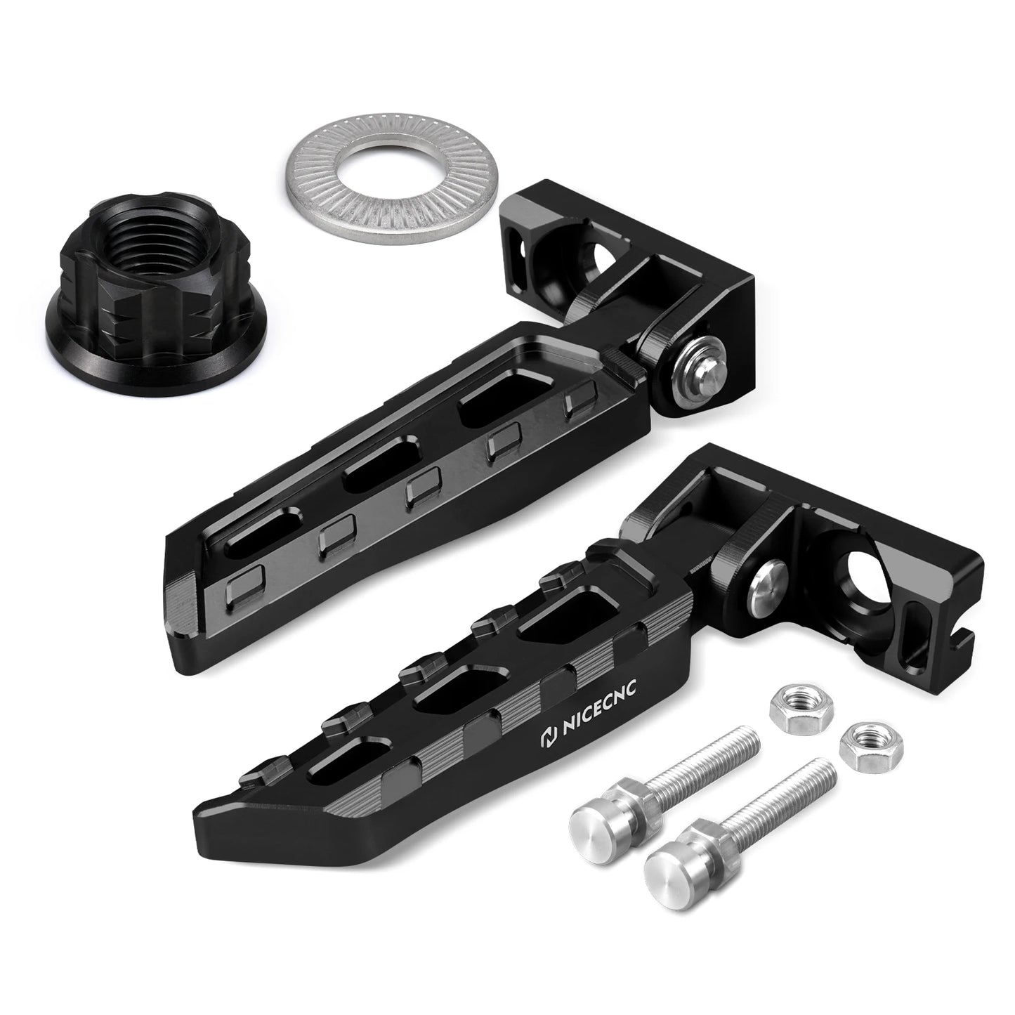 NICECNC Electric Bike Chain Tensioner Adjuster Blocks Rear Axle Nut Stund Peg Kit For Surron Light Bee X S L1E Segway X160 X260 RISE DEFENSE SYSTEMS.AI PRODUCTS