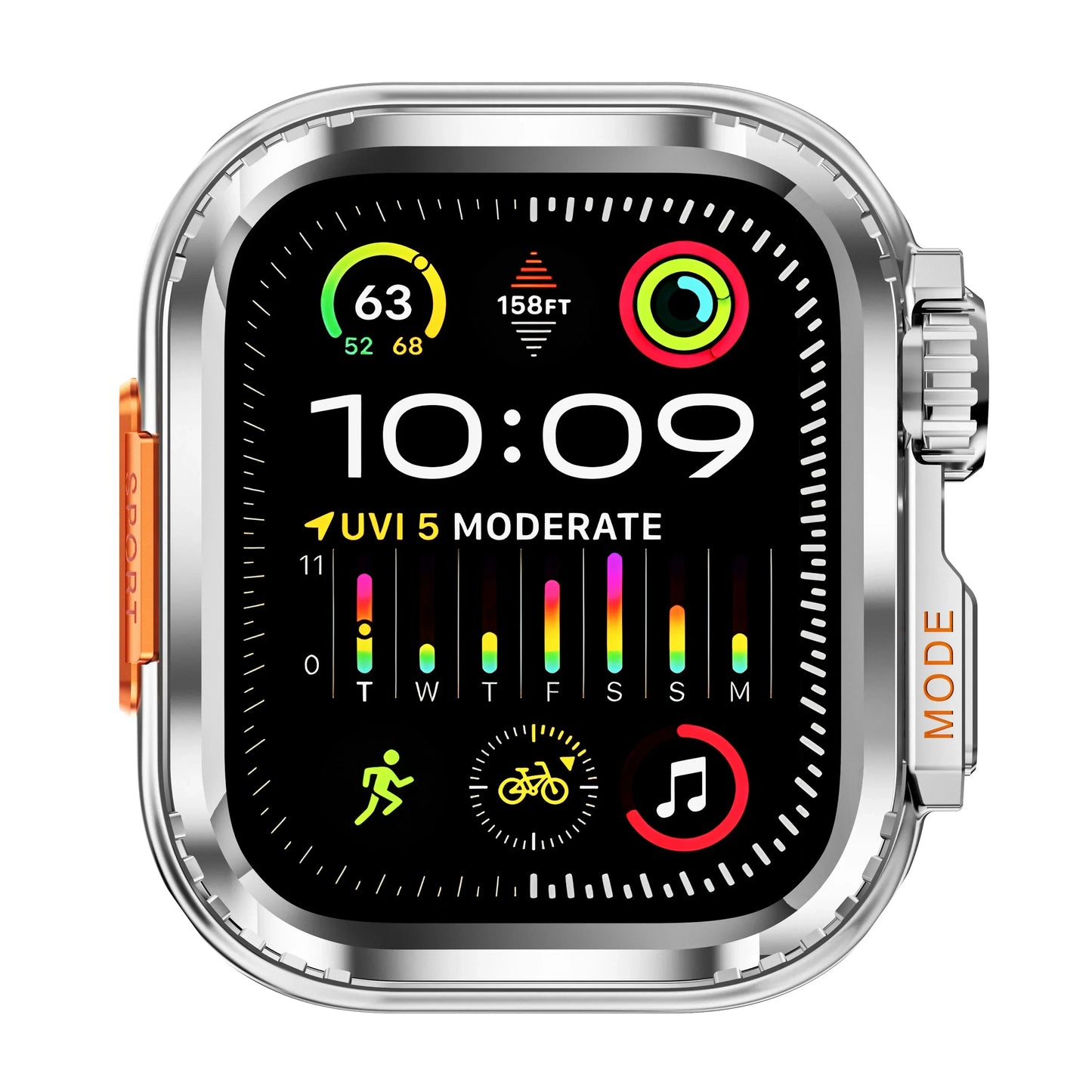 Metal Cover for Apple Watch Ultra 1 2 49mm 45mm Case Metal Shell for IWatch Series 10 46mm 9 8 7 6 5 4 3 SE Frame Protector 44mm RISE DEFENSE SYSTEMS.AI PRODUCTS
