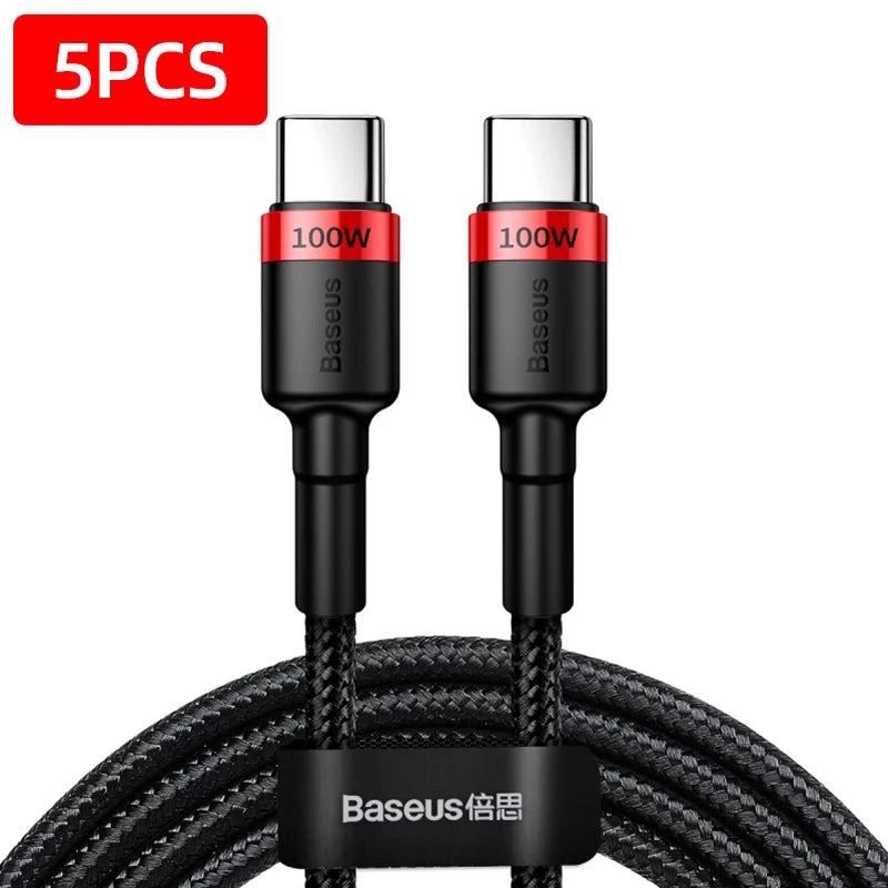 Baseus-USB C to USBC Cable, PD Fast Charging Cable, MacBook, Samsung, Xiaomi Phone, 2M Quick Charge, 3.0 A, Type C, 100W RISE DEFENSE SYSTEMS.AI PRODUCTS