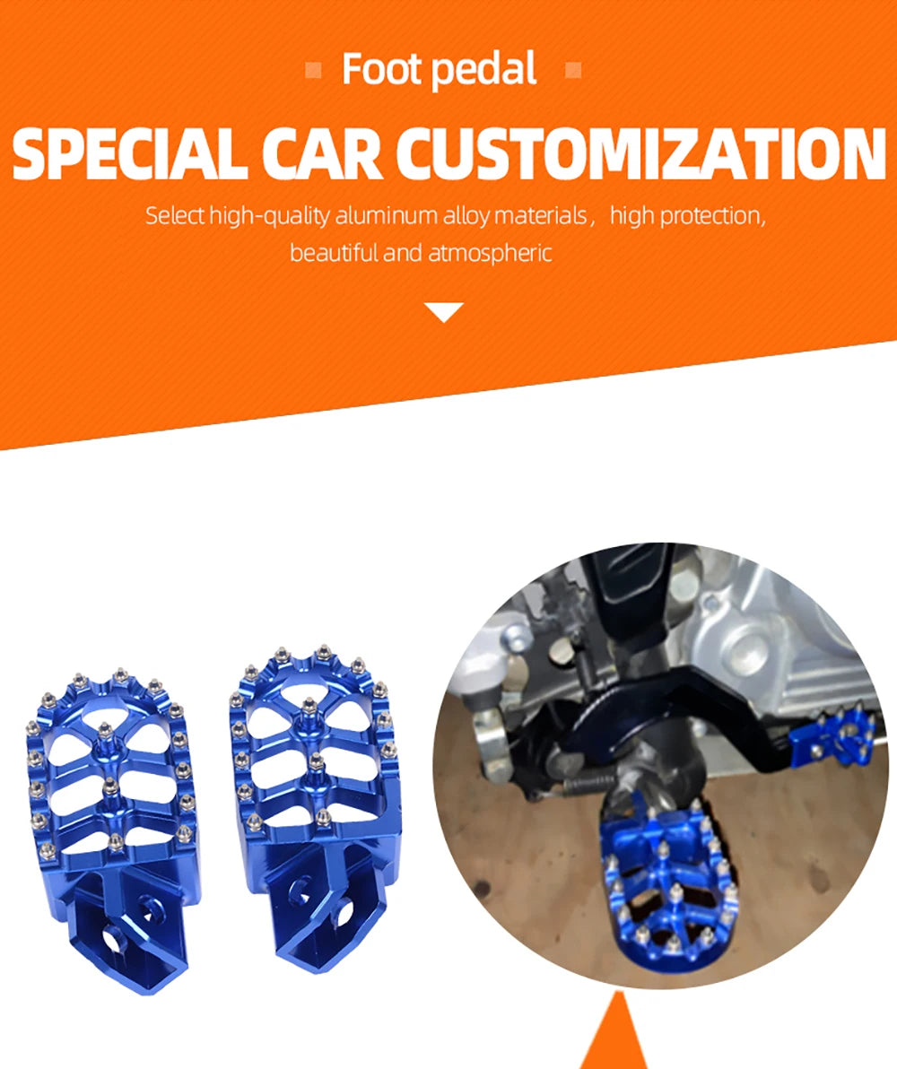 Motorcycle FootRest Footpegs Foot Pegs Pedal For YAMAHA TTR 90 110 125 250 TTR250 YZ80 YZ125 YZ250 YZ WR 200 250 500 Accessories RISE DEFENSE SYSTEMS.AI PRODUCTS
