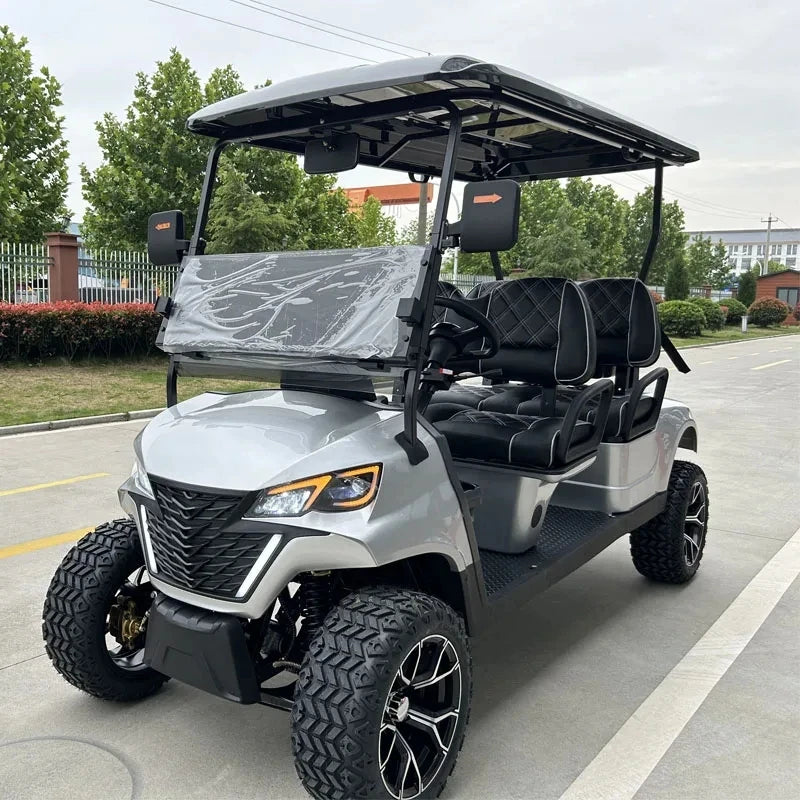 Customize New Club Sightseeing Golf Car 4/6 Seater 48V 60V Off-road Solar Electric Golf Cart RISE DEFENSE SYSTEMS.AI PRODUCTS