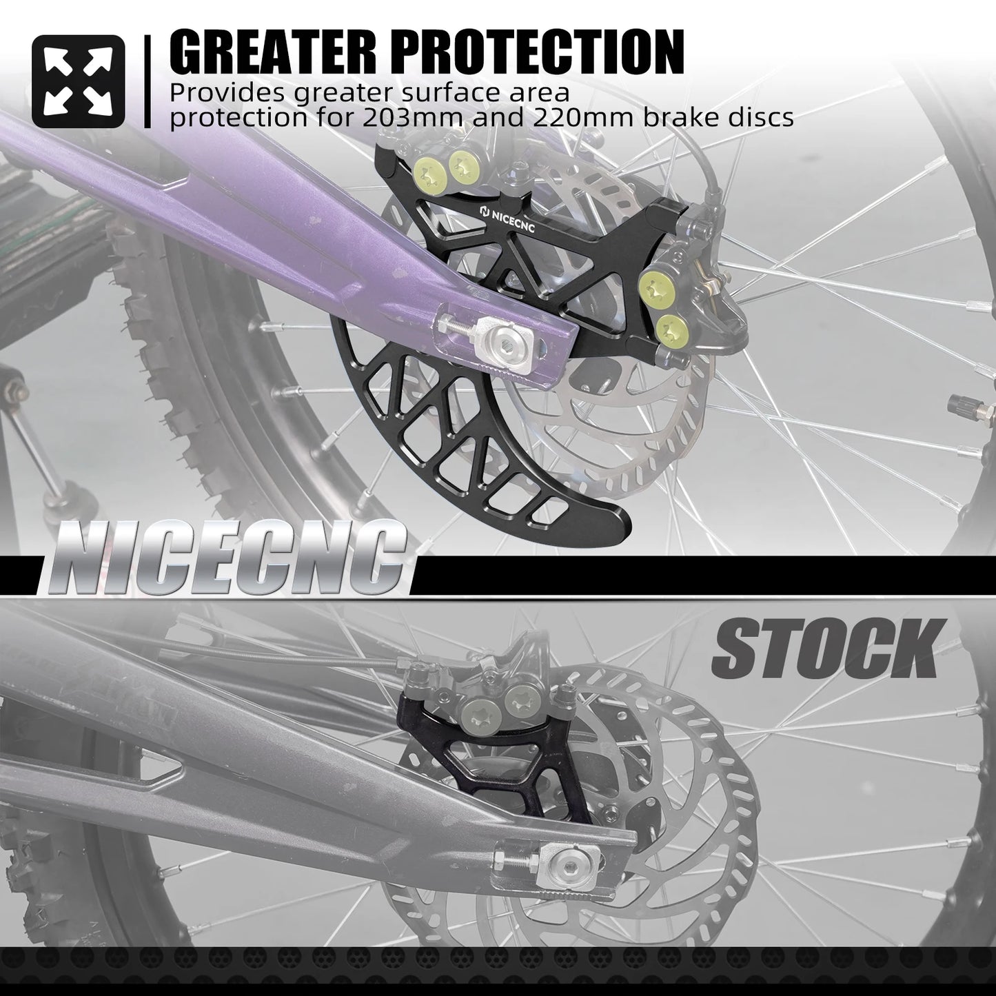 Aluminum Rear Brake Disc Guard & Brake Caliper Guard For SUR-RON Surron Light Bee X Light Bee S Light Bee L1E Segway X160 X260 RISE DEFENSE SYSTEMS.AI PRODUCTS
