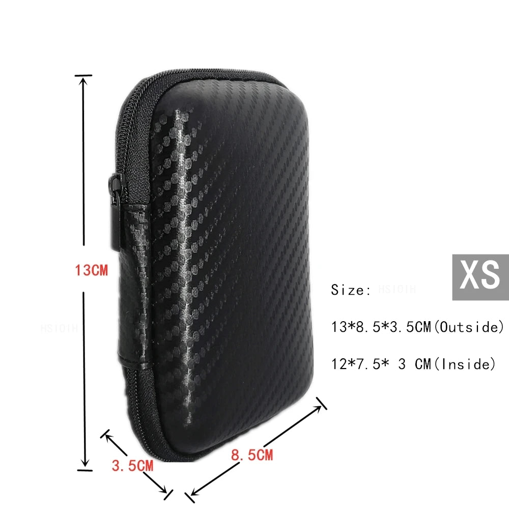 EVA Earphone Bags Boxes Case Portable Storage Bag Car Repair Tool Kit Storage Carbon Fiber Pattern With Zipper Bag RISE DEFENSE SYSTEMS.AI PRODUCTS