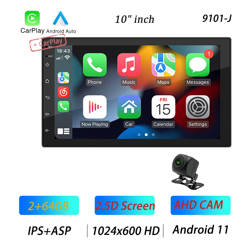 BQCC 4core 2 Din Car Radio Androidauto Carplay Android 13 GPS Car Audio 7"/9"/10" WIFI BT IPS Automotive Multimedia Player RISE DEFENSE SYSTEMS.AI PRODUCTS