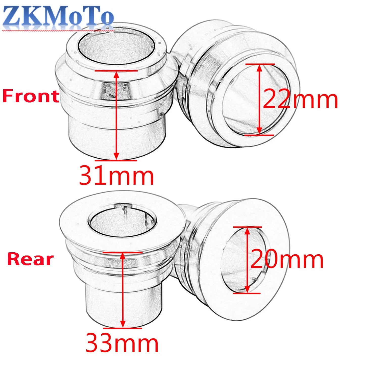 Motorcycle CNC Front Rear Wheel Axle Hub Spacer For KTM EXC EXCF EXCW XCW XCFW 125 150 200 250 300 350 400 450 500 530 2008-2023 RISE DEFENSE SYSTEMS.AI PRODUCTS