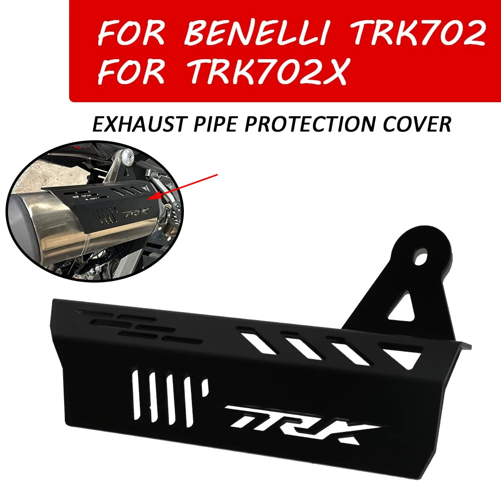 For Benelli TRK 702X TRK702X TRK702 X TRK 702 X 2024 Motorcycle Accessories Exhaust Muffler Protector Guard Heat Silencer Cover RISE DEFENSE SYSTEMS.AI PRODUCTS