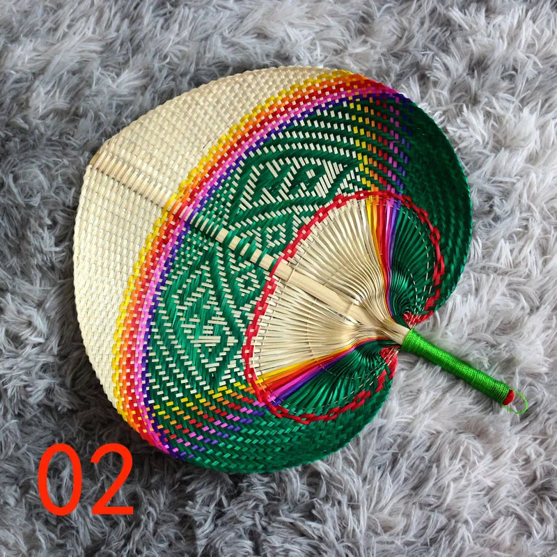 1pc Woven Bamboo Hand Fans Wedding Favors for Guests Boho Fan Wall Decoration Raffia Folding Hand Fans Abanicos De Mano RISE DEFENSE SYSTEMS.AI PRODUCTS