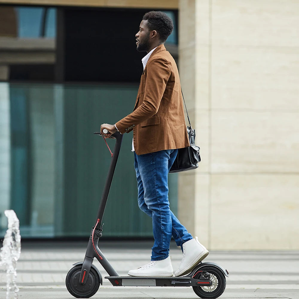 Black 350W Electric Scooter with Phone Holder for Adults Teens,36V 10.4Ah Battery,Floding Portable Commuter E-Scooter