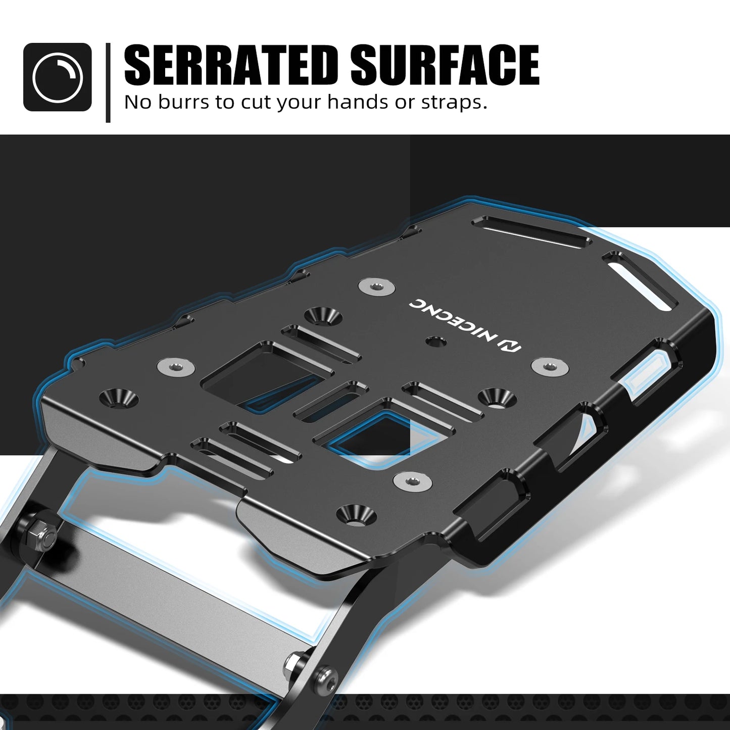 NICECNC For Surron Light Bee X Rear Luggage Rack Electric Dirt Bike Sturdy Tail Cargo Rack Bracket For Sur-Ron Light Bee S L1E RISE DEFENSE SYSTEMS.AI PRODUCTS
