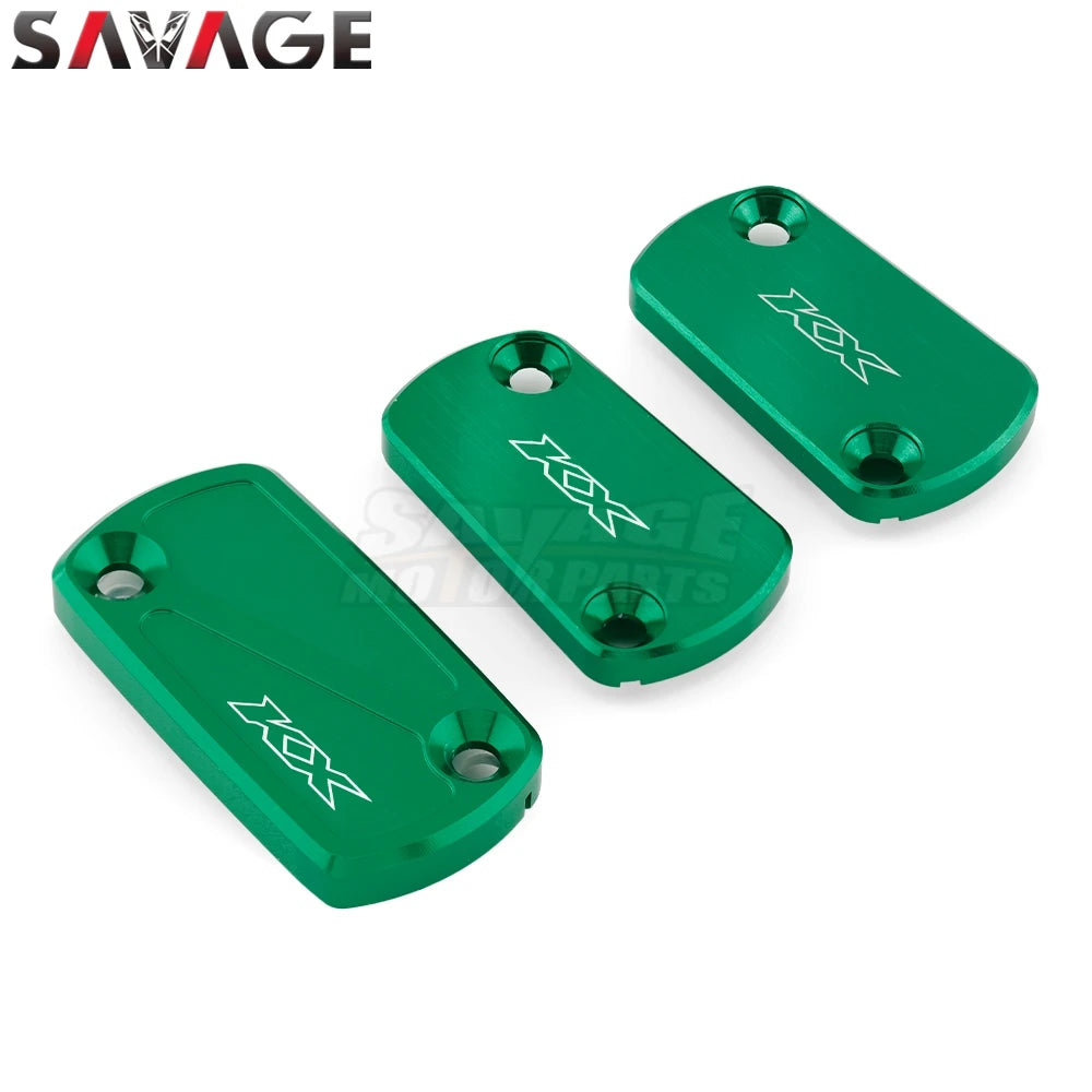 For KAWASAKI KX250 KX450 KX 250 450 2019-2024 Front Rear Brake Clutch Reservoir Cover CNC Motorcycle Accessories Oil Pump Cap RISE DEFENSE SYSTEMS.AI PRODUCTS