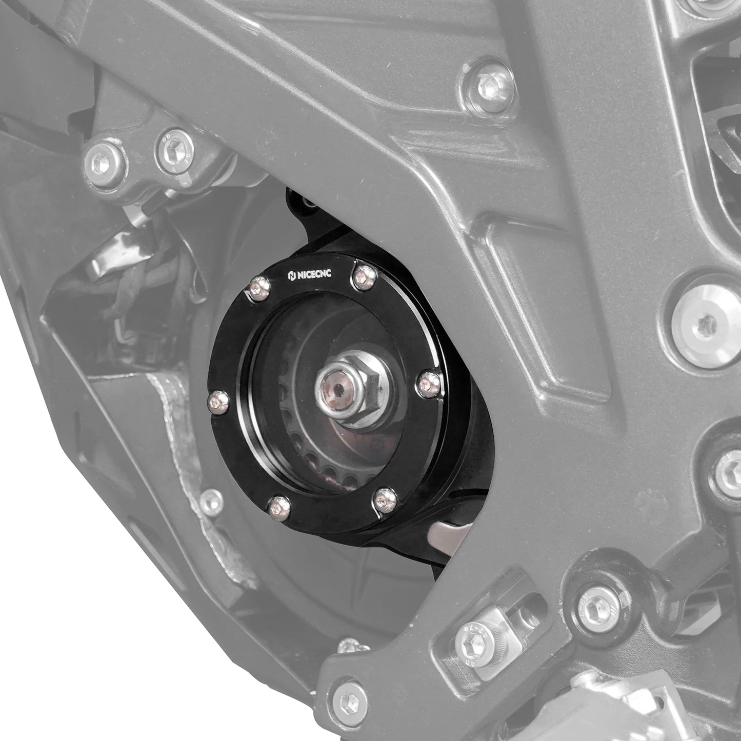 NICECNC For Surron Light Bee X S L1E Segway X160 X260 Electric Dirt Bike Transparent Motor Belt Pulley Cover Aluminum Protector RISE DEFENSE SYSTEMS.AI PRODUCTS