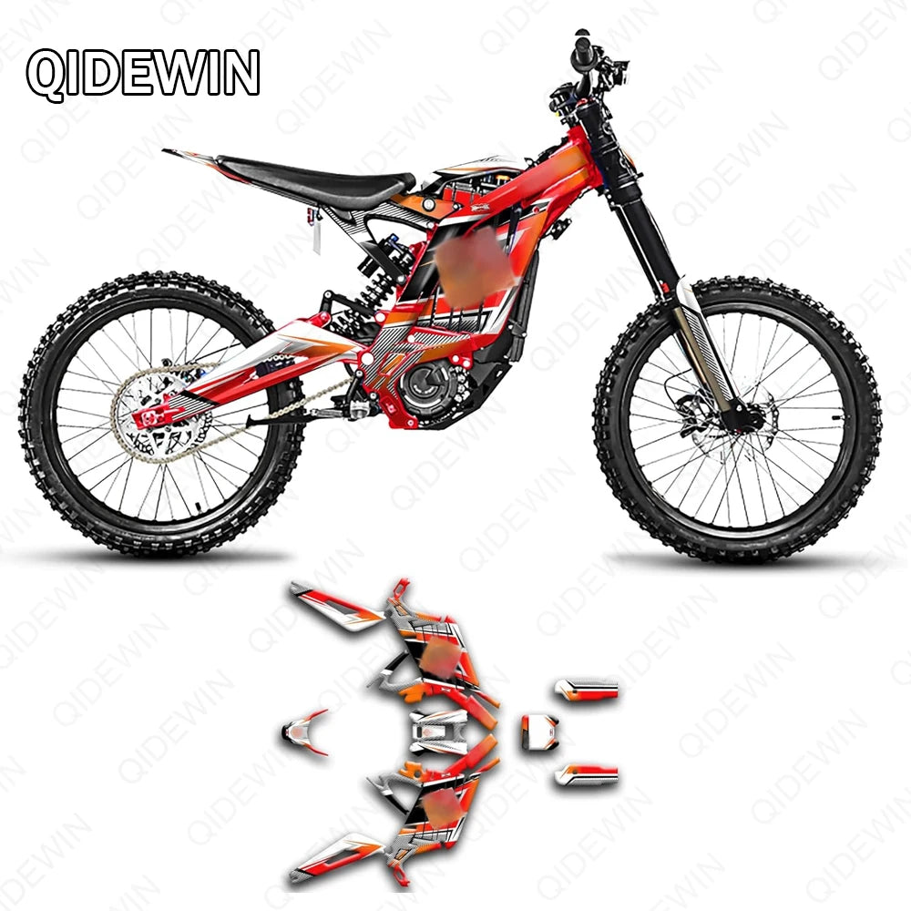 Decorative decals for SURRON Light bee X/S motorcyclesPaint protection filmPersonalized decorative stickers RISE DEFENSE SYSTEMS.AI PRODUCTS