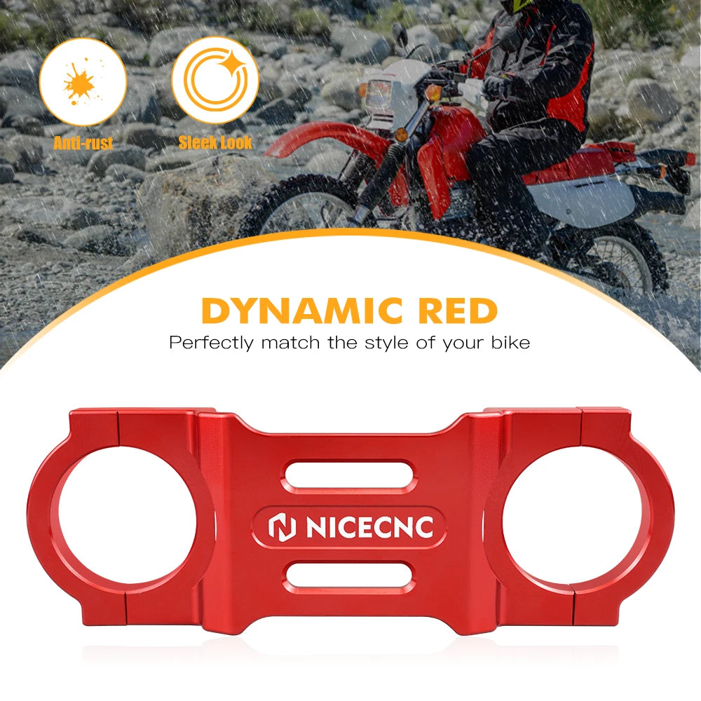 For Honda XR650L XR 650L 1993-2024 2023 2022 2021 NICECNC Dirt Bike Front Fork Brace Stabilizer Aluminum Motorcycle Accessories RISE DEFENSE SYSTEMS.AI PRODUCTS
